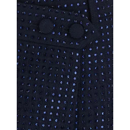 Soave Blue Skirt with all-over sequins in tech fabric for women