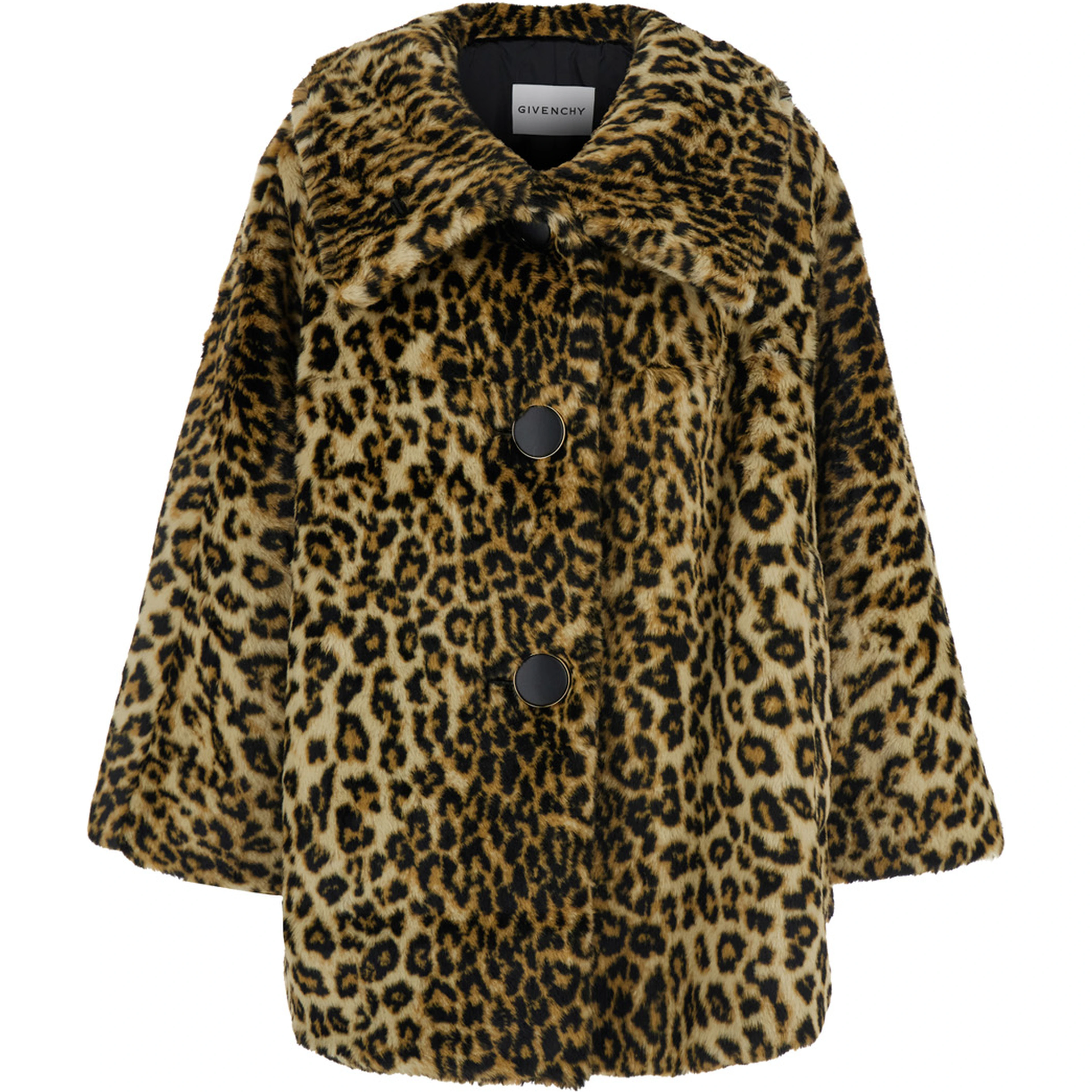 Shearling with Leopard Details in Brown Leather Women