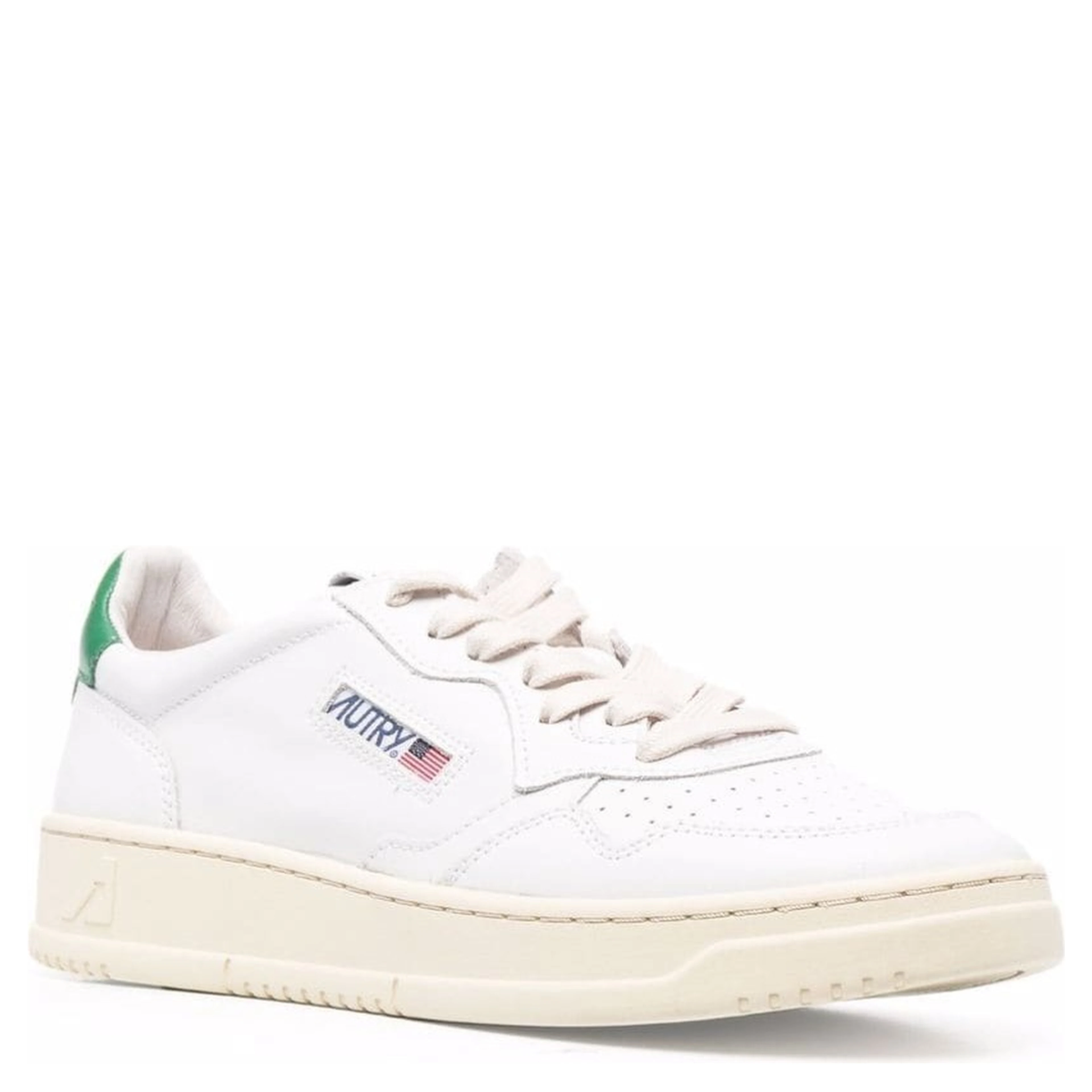 Sneaker Medalist Low with Contrast Pull-tab in White Leather Men