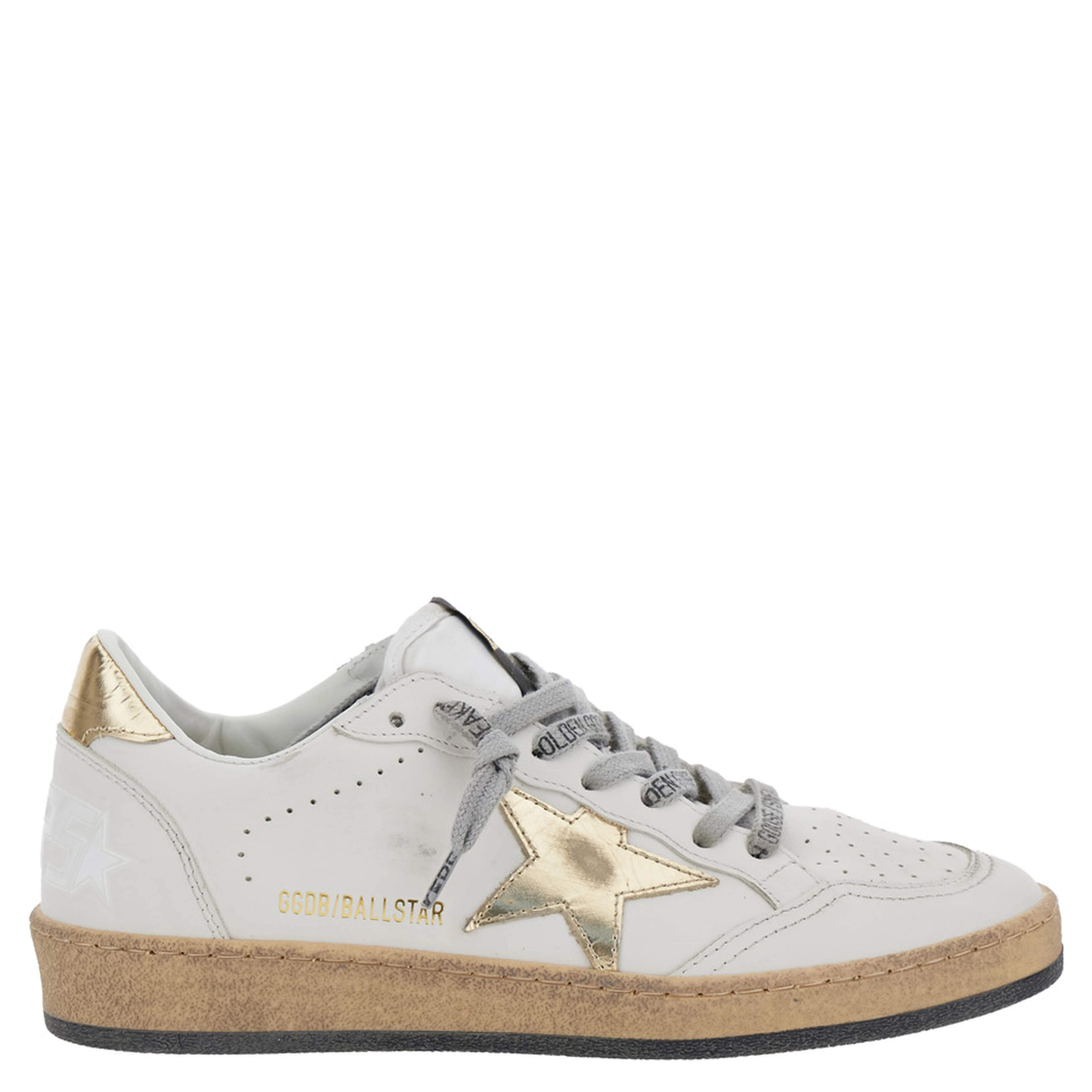 Sneakers BALLSTAR with leather upper and laminated star White unisex