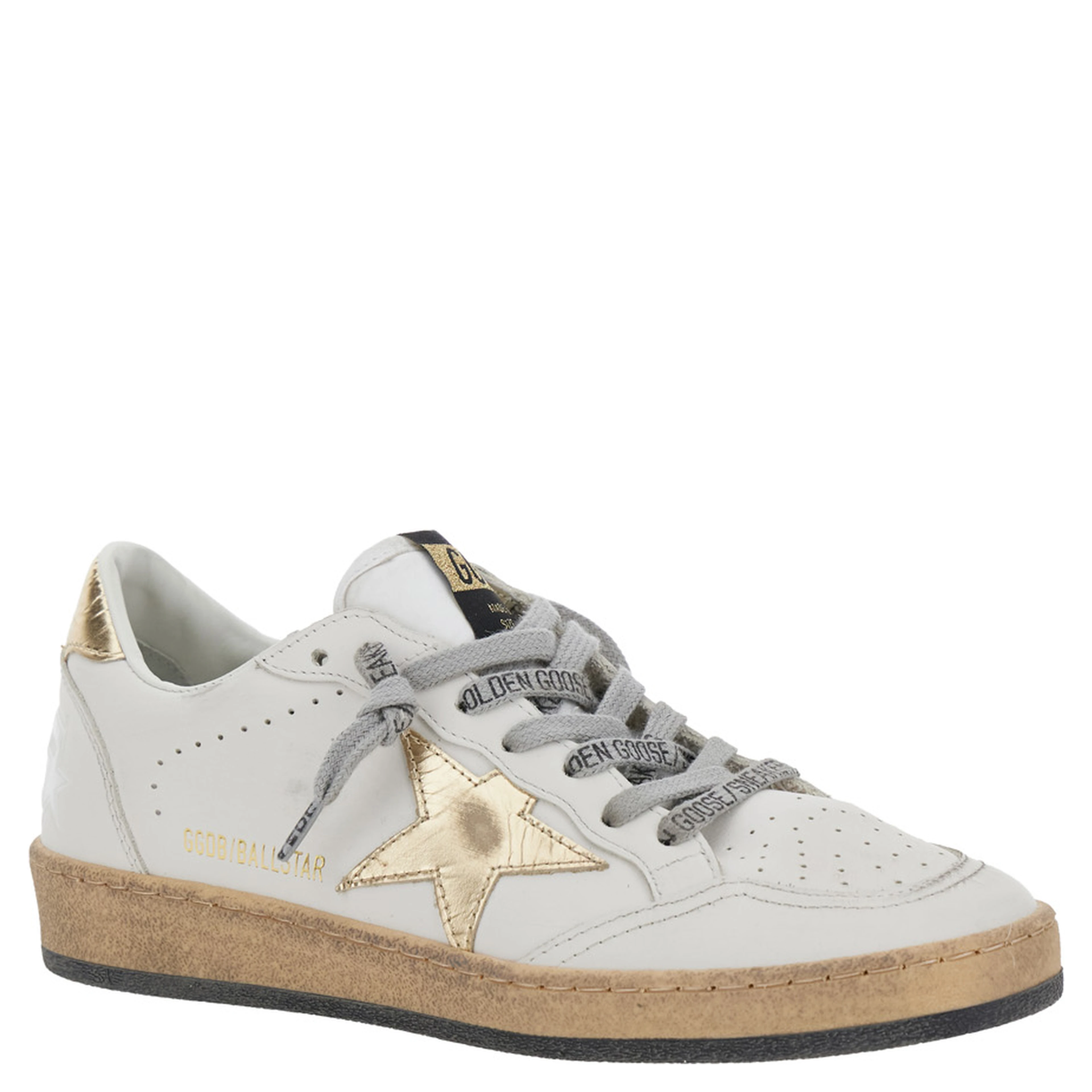 Sneakers BALLSTAR with leather upper and laminated star White unisex