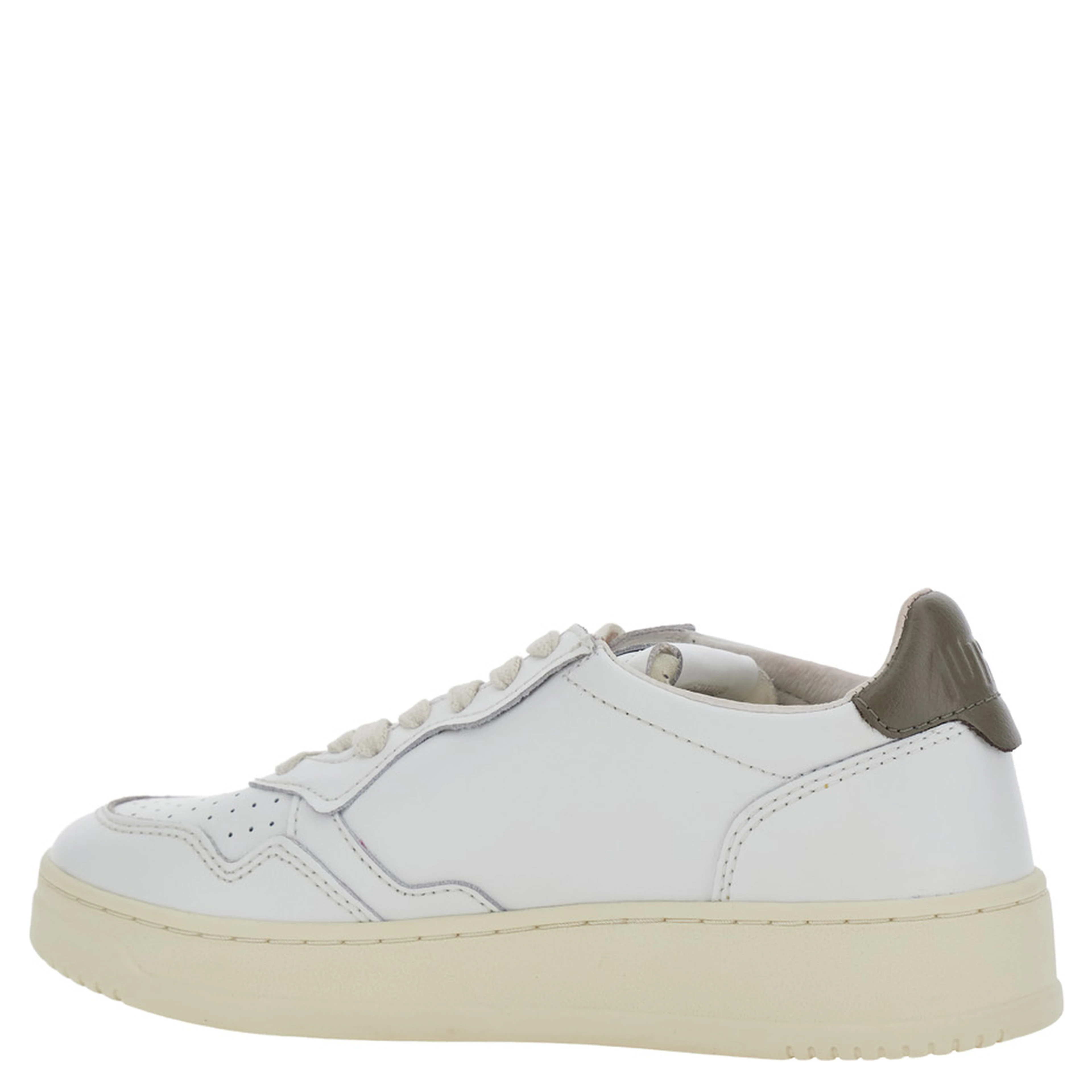 Medalist White  Low Top Sneakers with Logo Patch on the Tongue in Leather for Women