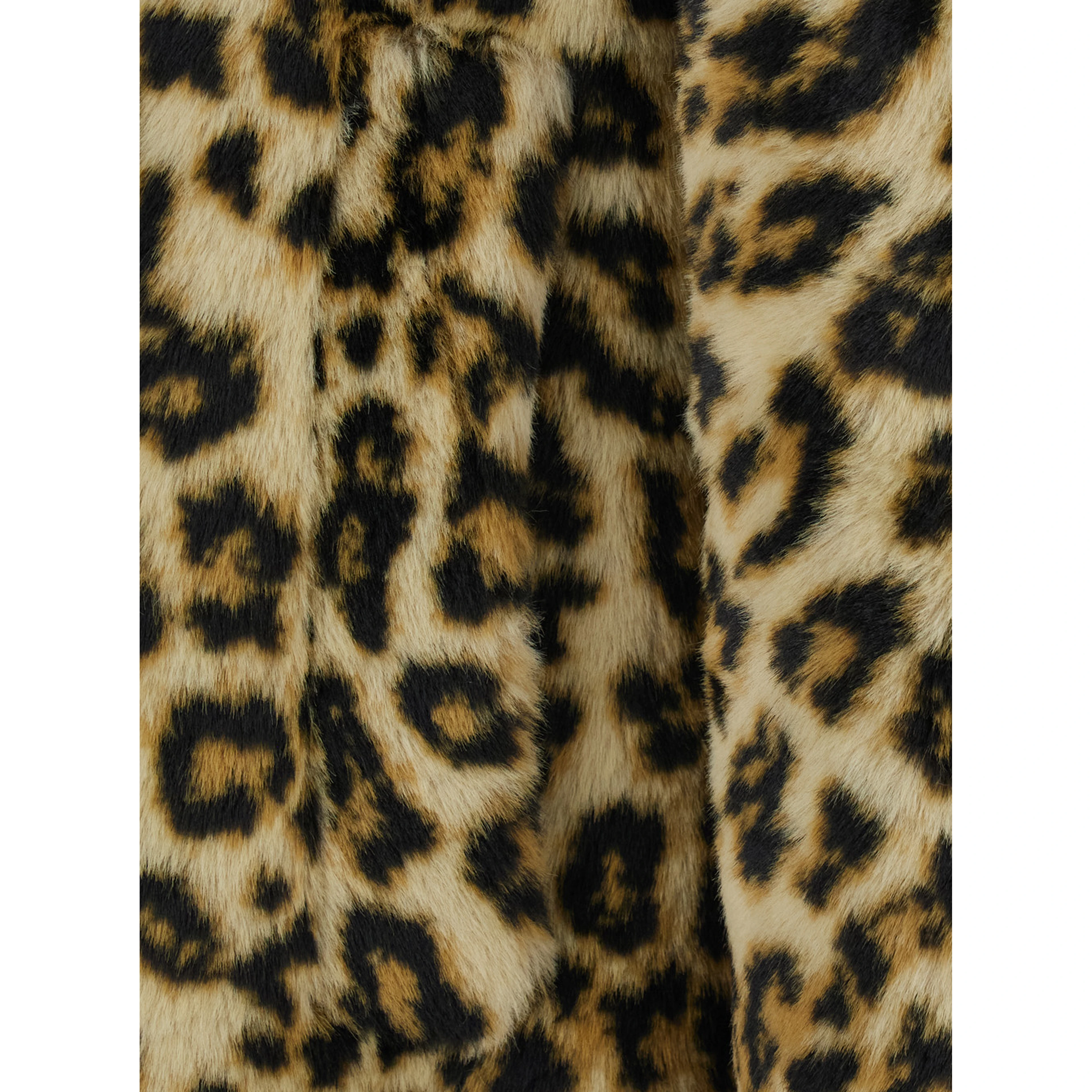 Shearling with Leopard Details in Brown Leather Women