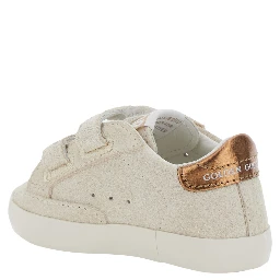 Beige Sneaker with Star Patch on the Side and Logo Patch on the Tongue in Leather Baby