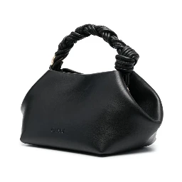 Handbag Ganni Bou with Butterfly Logo and Black Leather Woven Handle for Women
