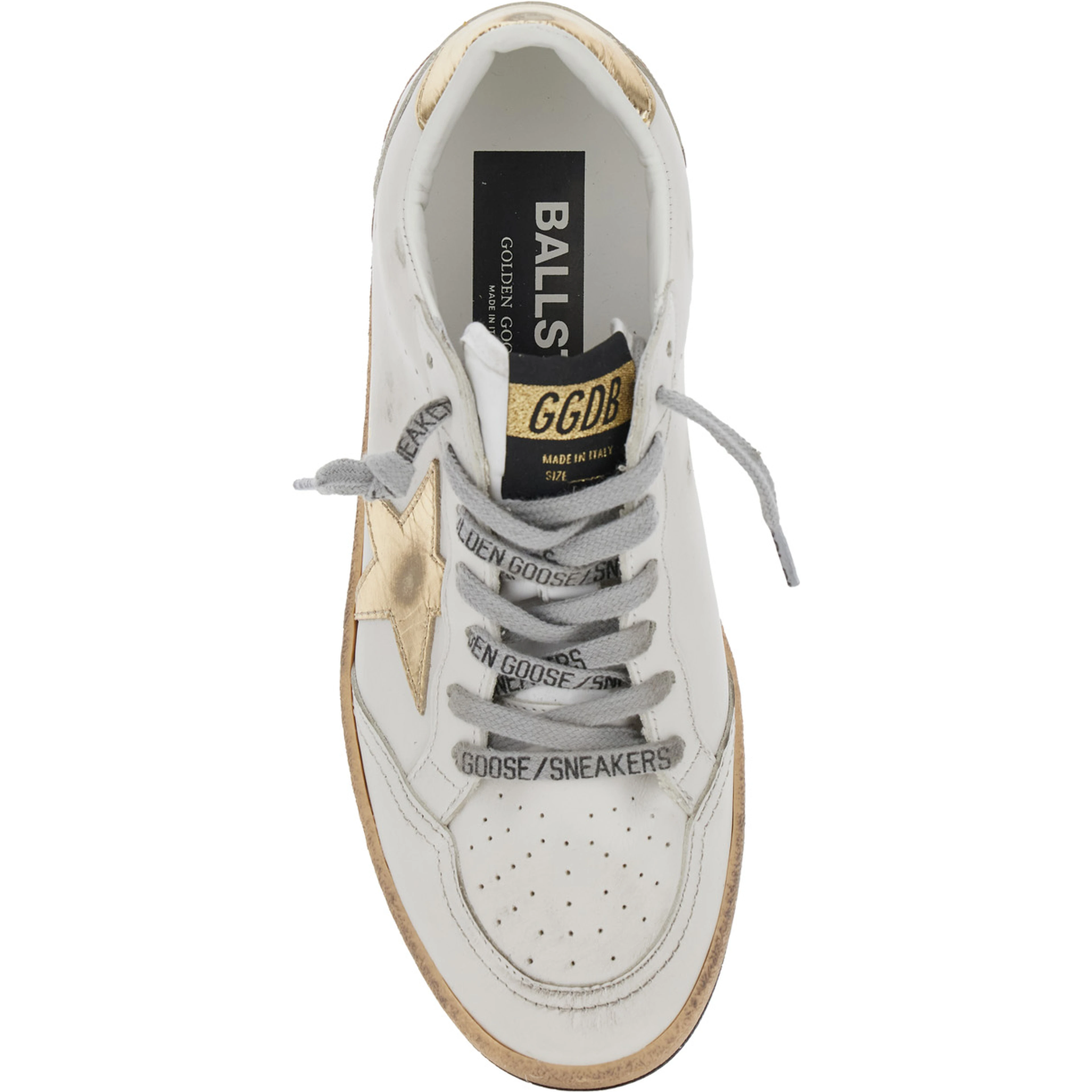 Sneakers BALLSTAR with leather upper and laminated star White unisex