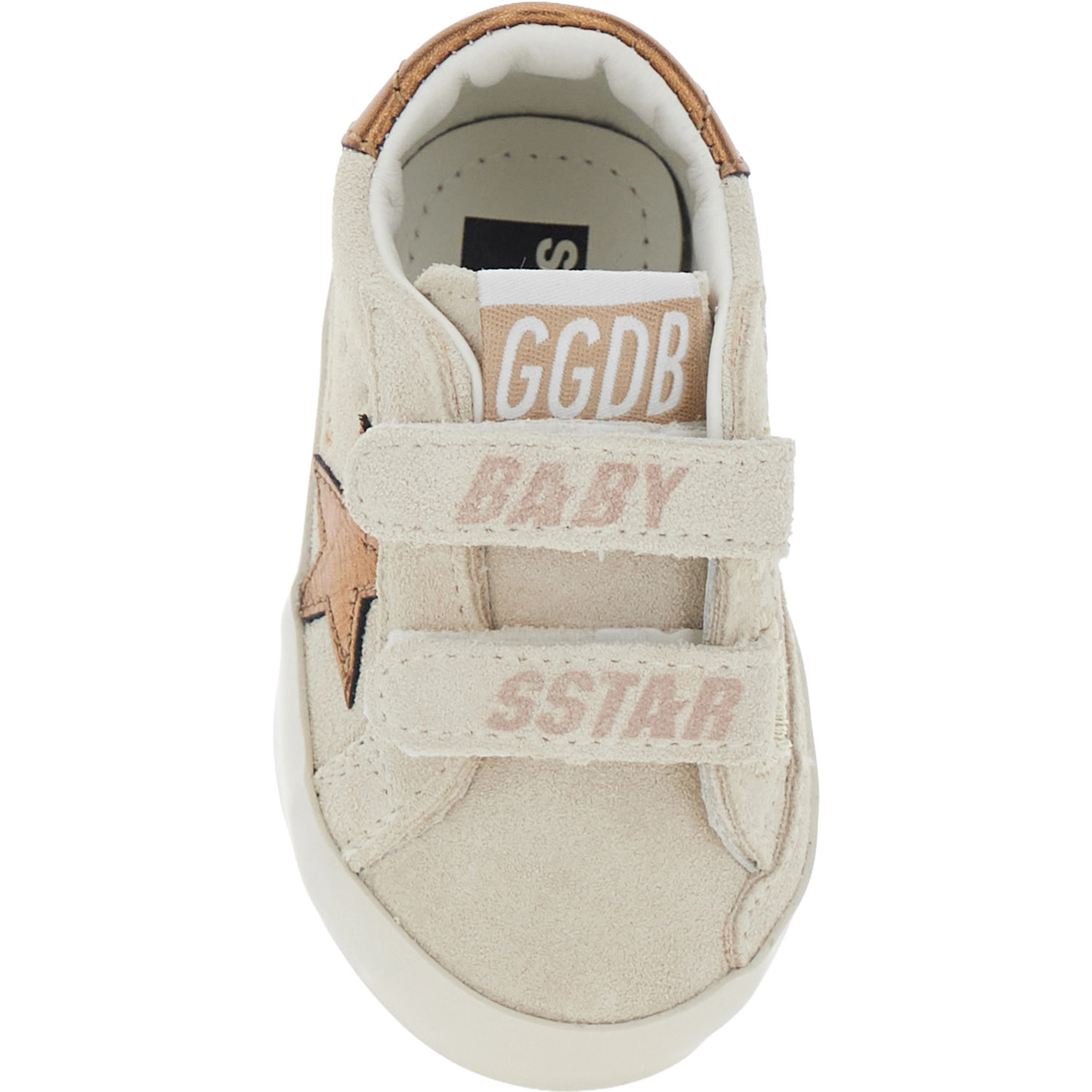 Beige Sneaker with Star Patch on the Side and Logo Patch on the Tongue in Leather Baby