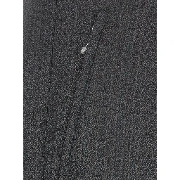Grey Pants with all-over stripe motif and zip pockets on the legs in wool and mohair for men