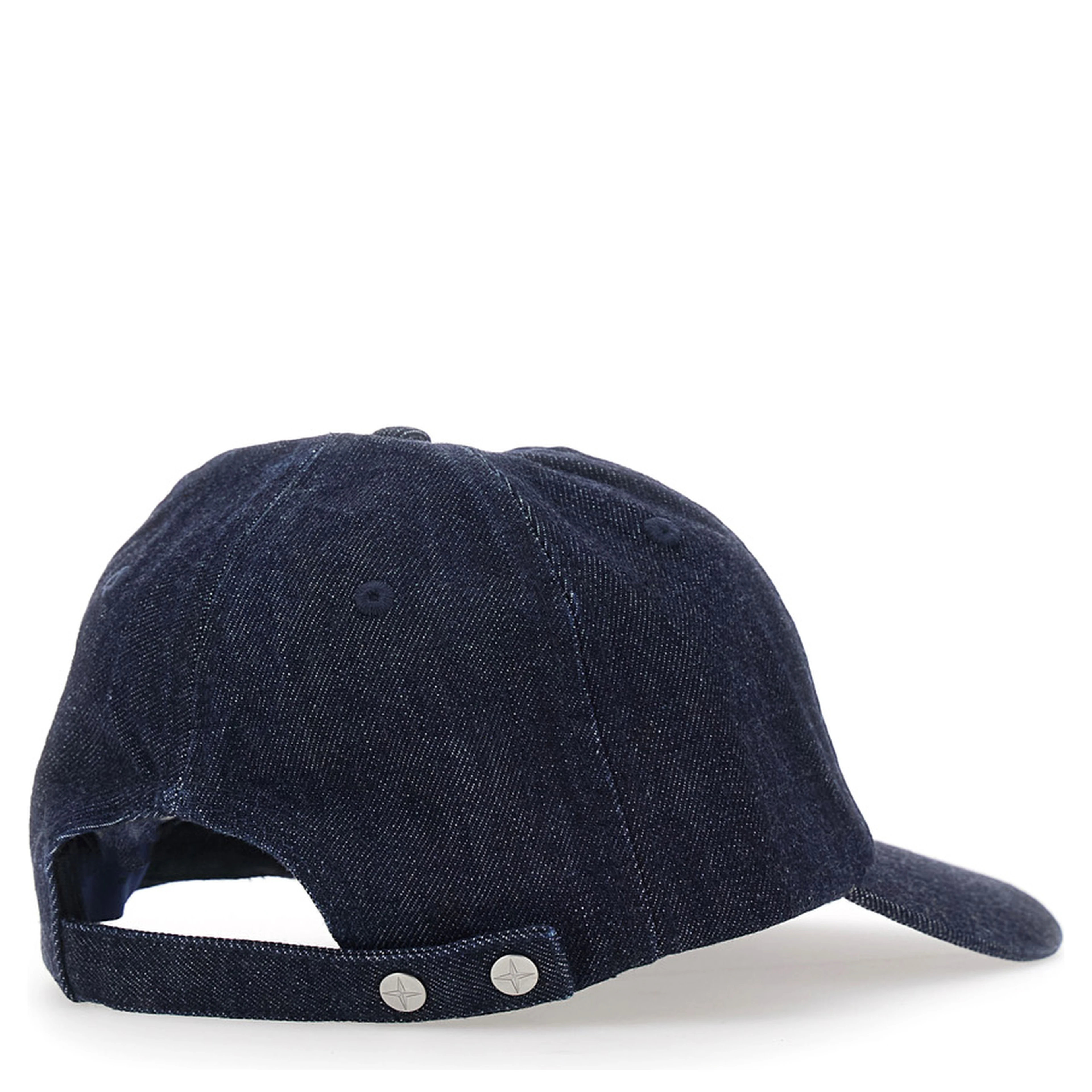 Blue Baseball Cap with logo lettering on the front in denim for men