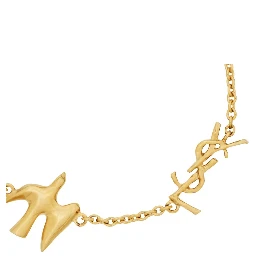 Gold-colored Bracelet with dove charms and Cassandre in brass for women