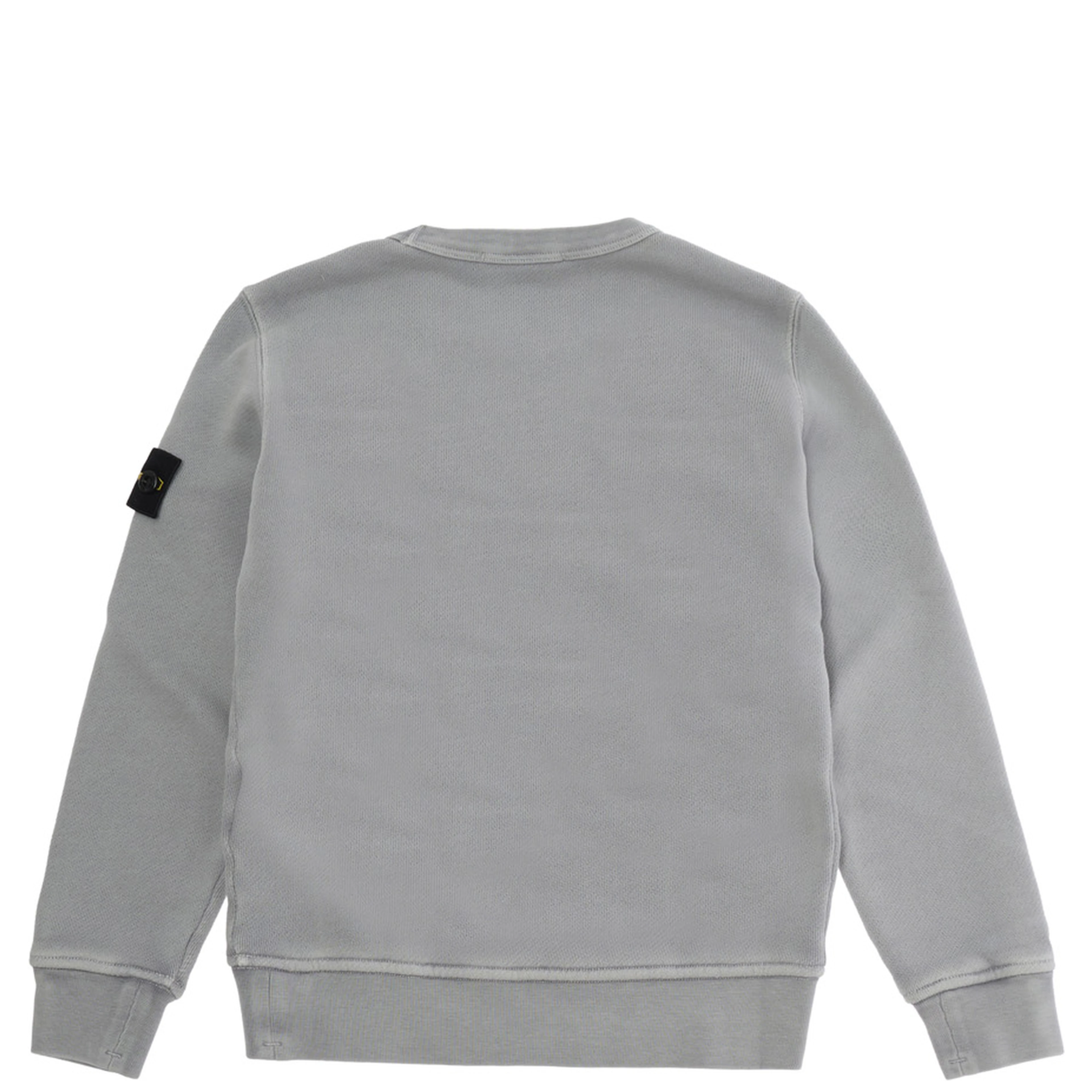 Grey Hoodie with logo patch on the sleeve in cotton for Boy