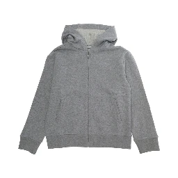 Gray Melange Sweatshirt with Logo and Long Sleeves in Unisex Cotton