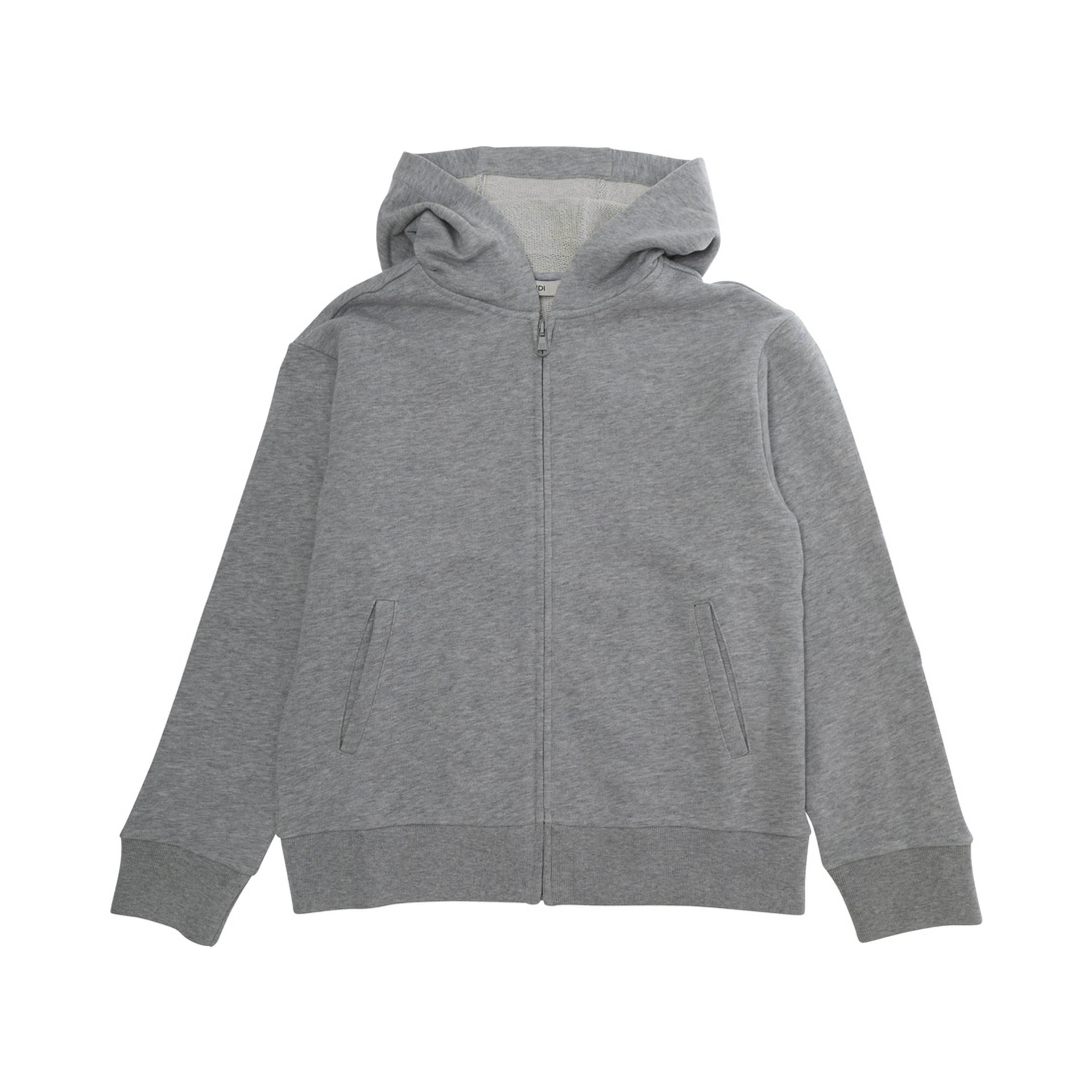 Gray Melange Sweatshirt with Logo and Long Sleeves in Unisex Cotton