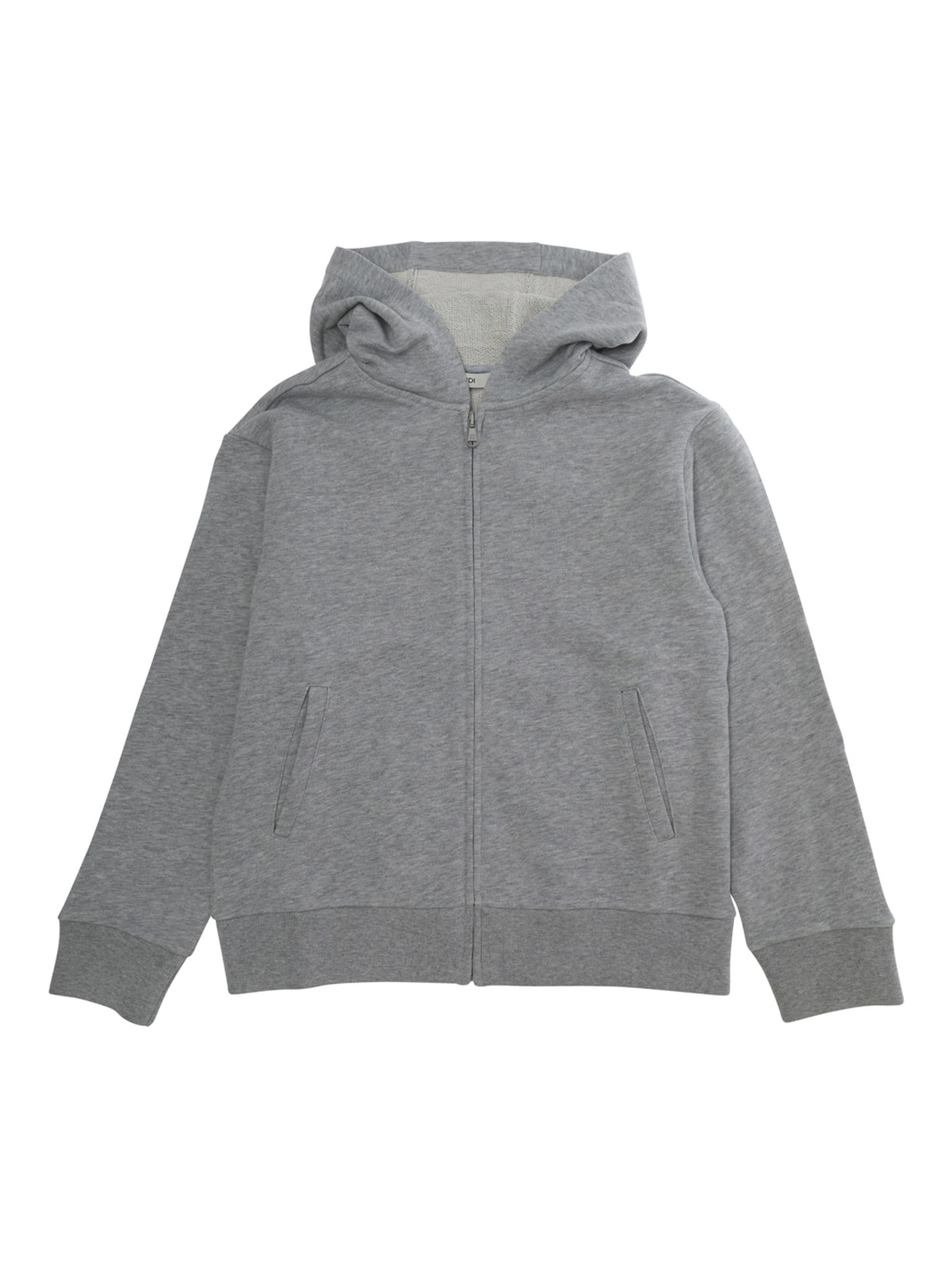 Gray Melange Sweatshirt with Logo and Long Sleeves in Unisex Cotton