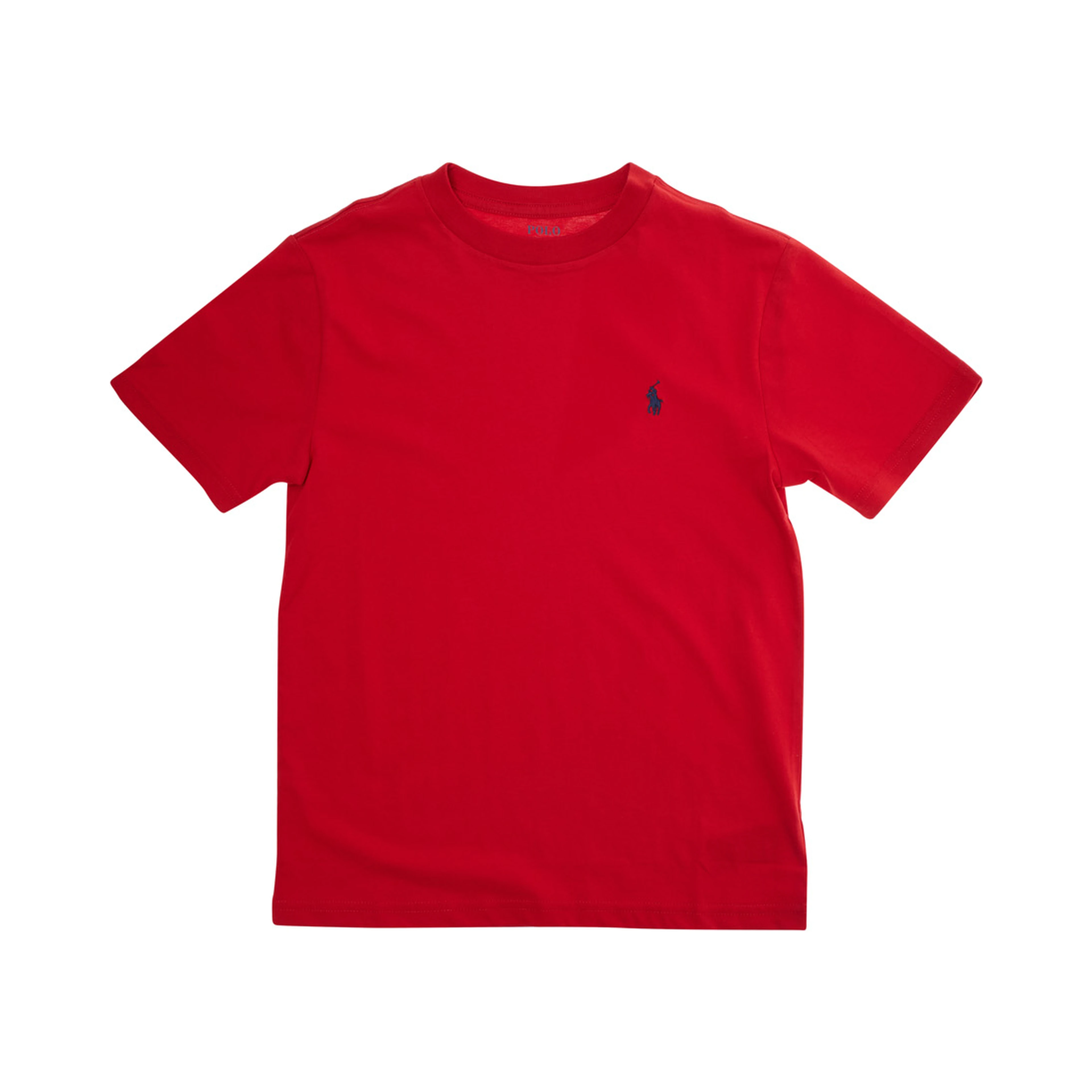 T-shirt with Pony Logo on the Front in Red Cotton Boy