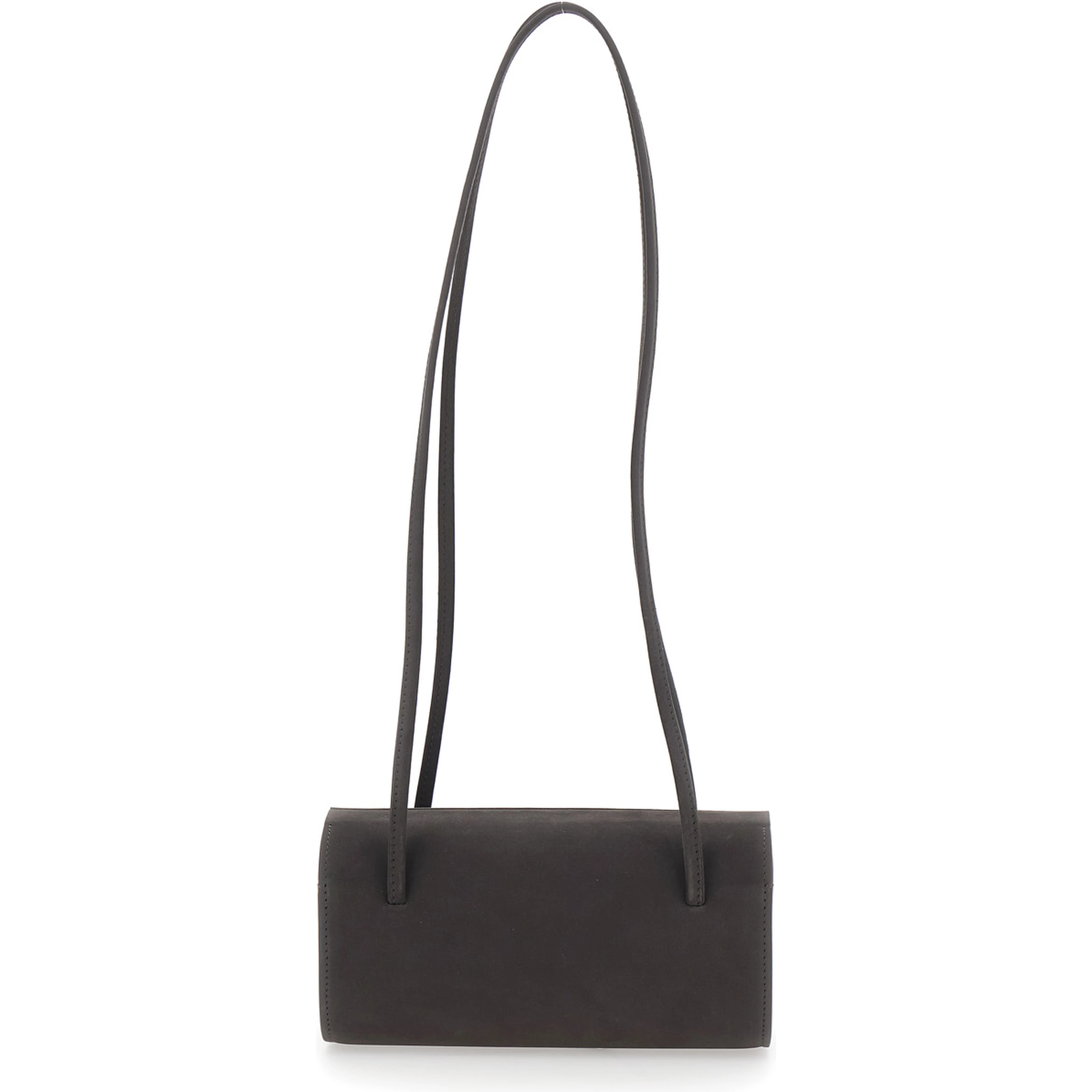 MIE BAG is a shoulder bag with leather details and a prominent brown unisex logo