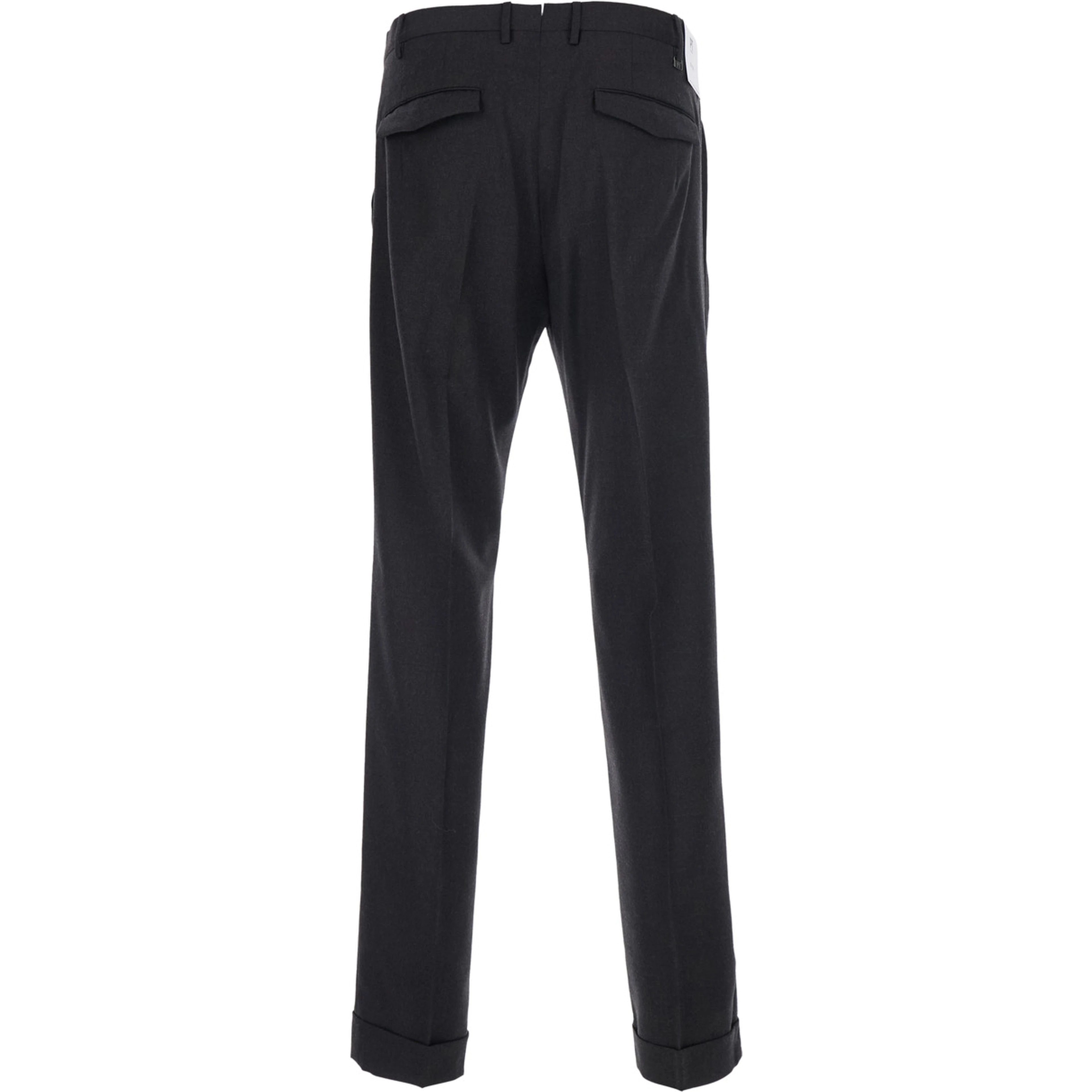 Brown Pants with Single Pleat on the Front in Blend Wool for Men