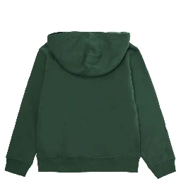 Green Sweatshirt with Fixed Hood and Pony Logo on the Front in Cotton Boy