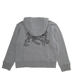 Gray Melange Sweatshirt with Logo and Long Sleeves in Unisex Cotton