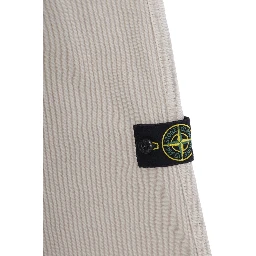 Beige Pants with logo patch on the front in tech fabric for Boy
