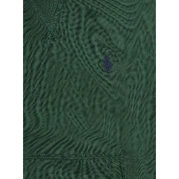 Green Sweatshirt with Fixed Hood and Pony Logo on the Front in Cotton Boy