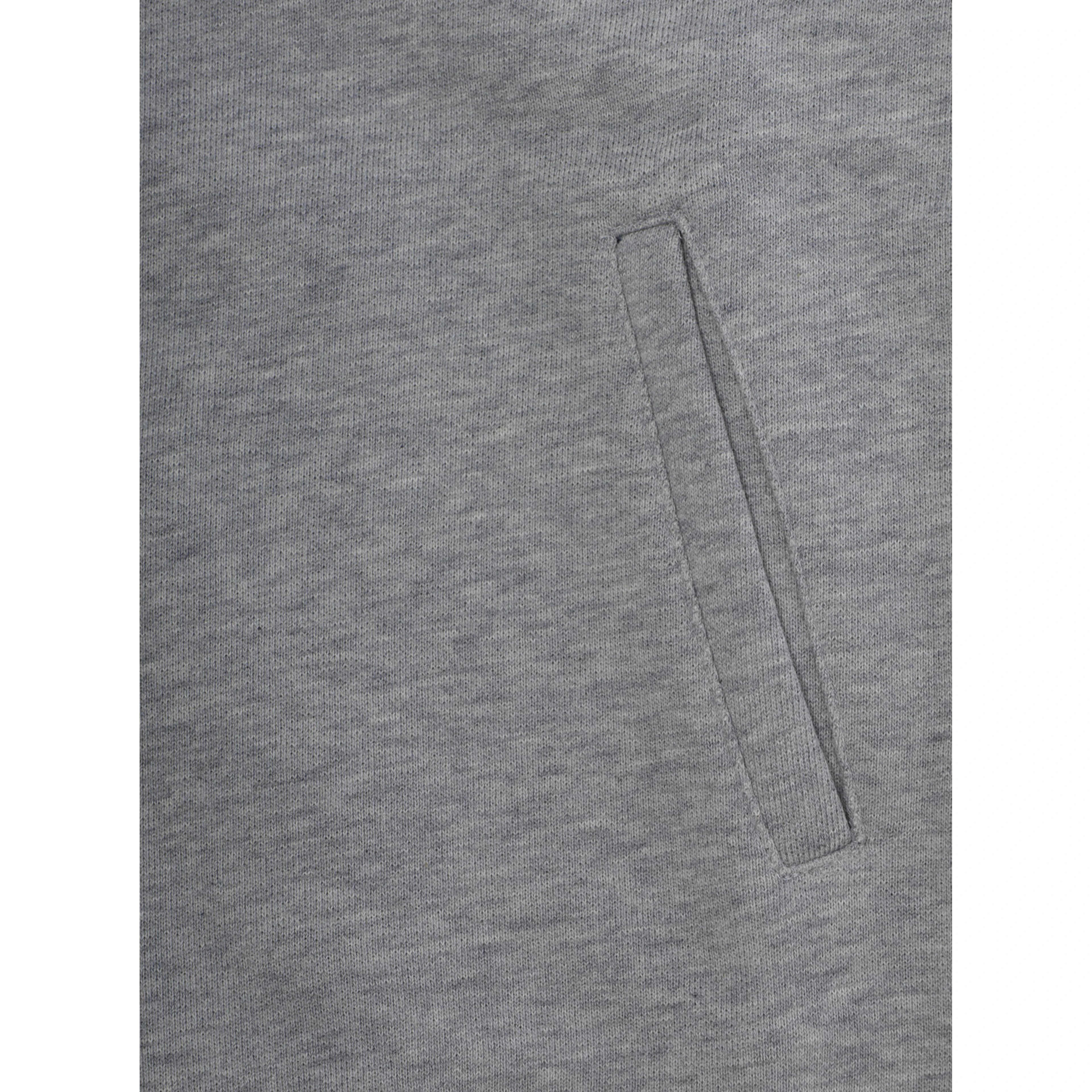 Gray Melange Sweatshirt with Logo and Long Sleeves in Unisex Cotton