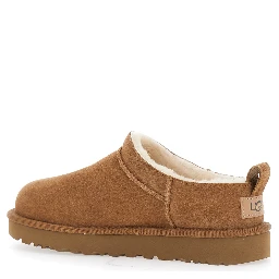 Boots Classic Micro with Logo Impressed in Suede Beige Women