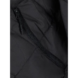 Down jacket with high collar and long sleeves in black Tech Fabric for men