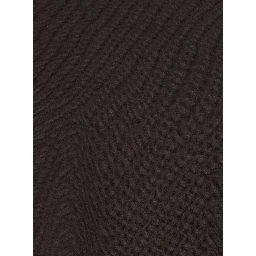 WOOL RELAXED LONG SLEEVE with long sleeves and V-neck in Brown Wool Men