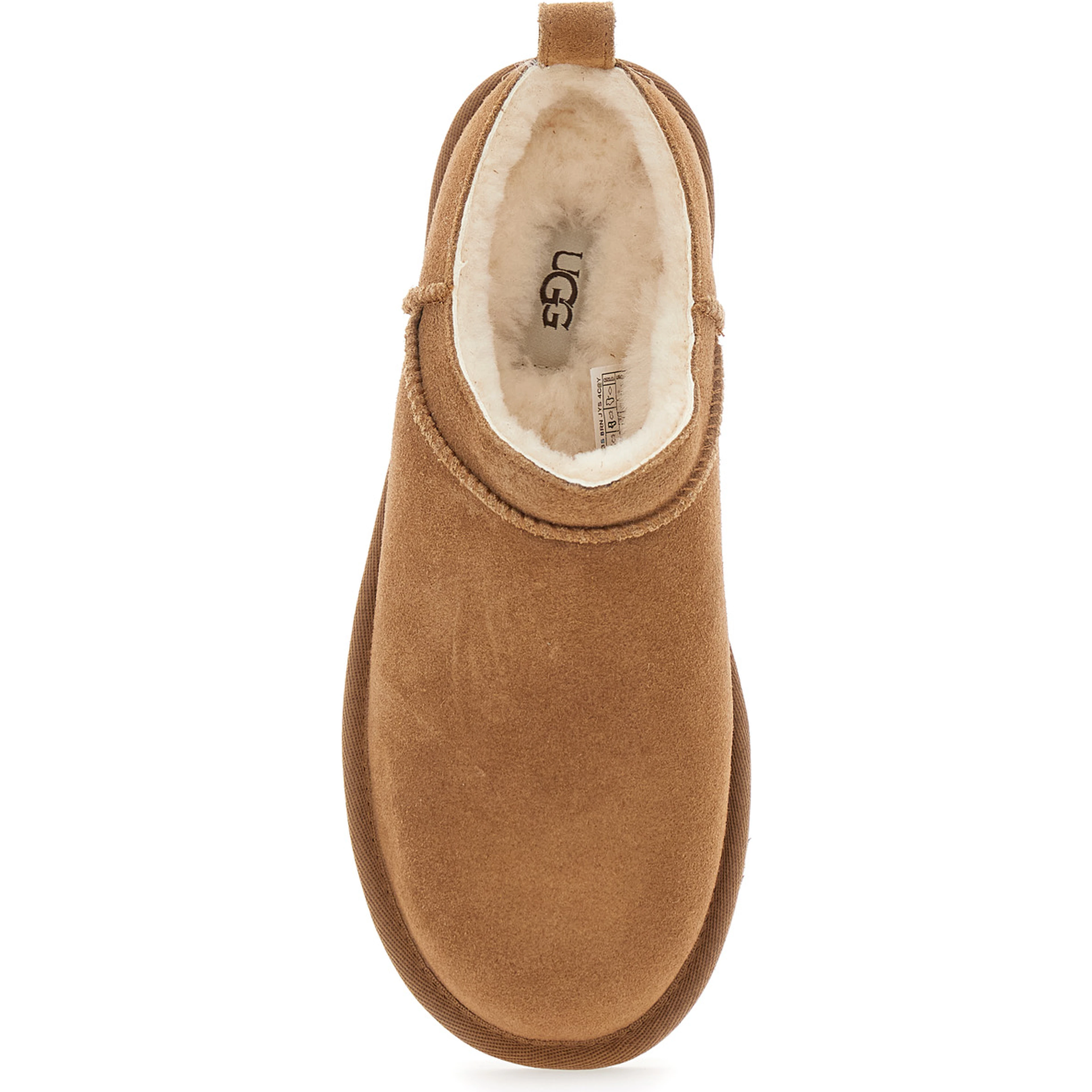Boots Classic Micro with Logo Impressed in Suede Beige Women