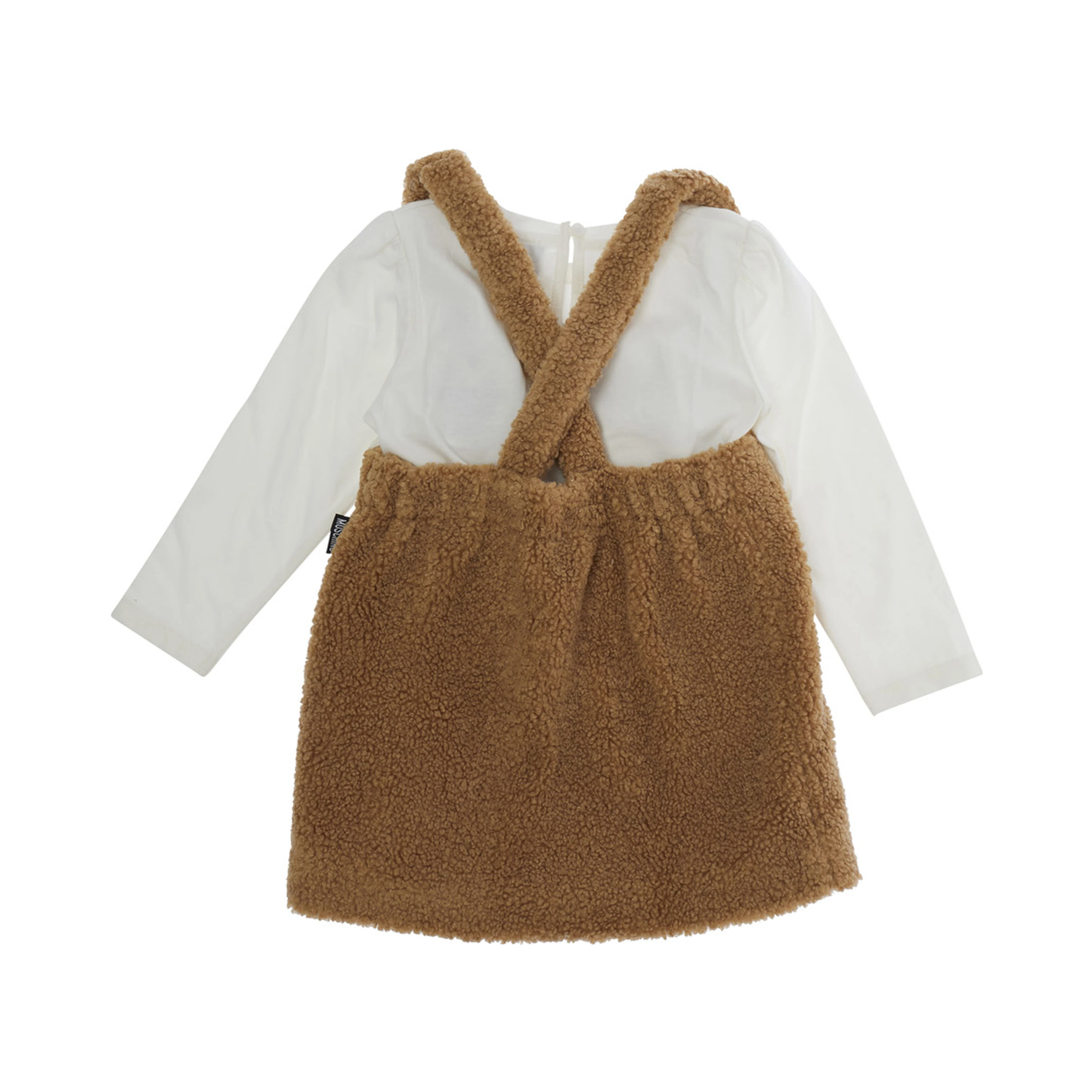 T-SHIRT + DRESS SET with short sleeves and logo patch Brown Girl