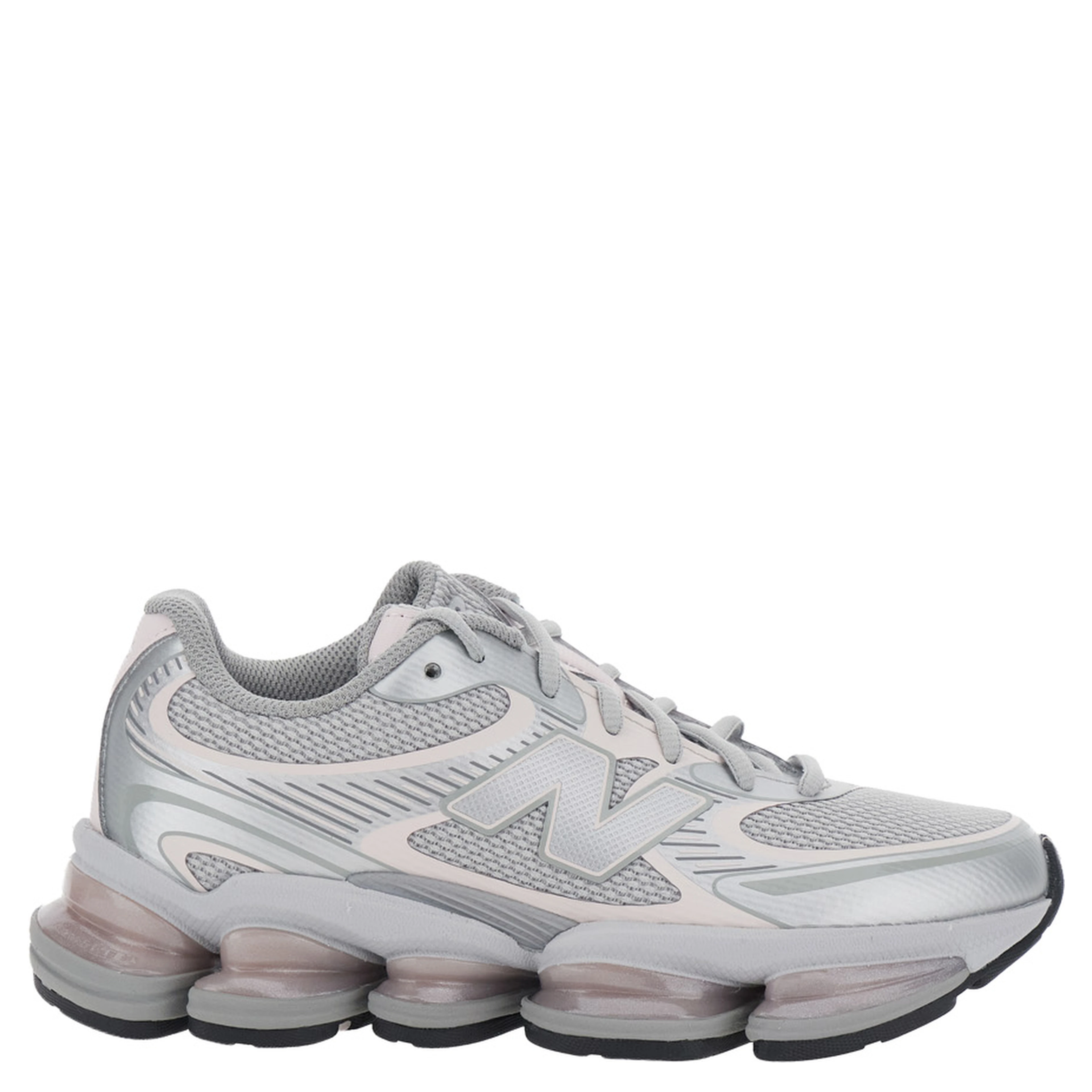 2000 Pink Low Top Sneakers with Logo Patch on the Side in Leather and Fabric Unisex