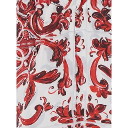 Bordeaux Swim shorts with Elasticated Waist and Drawstring and All-Over Majolica Print in Tech Fabric for Men