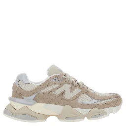 Sneakers 9060 with rubber sole and embroidered logo beige unisex