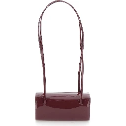 MIE BAG is a shoulder bag in leather with pockets and logos, bordeaux color, woman