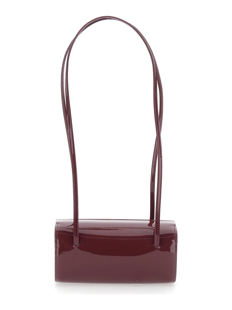 MIE BAG is a shoulder bag in leather with pockets and logos, bordeaux color, woman