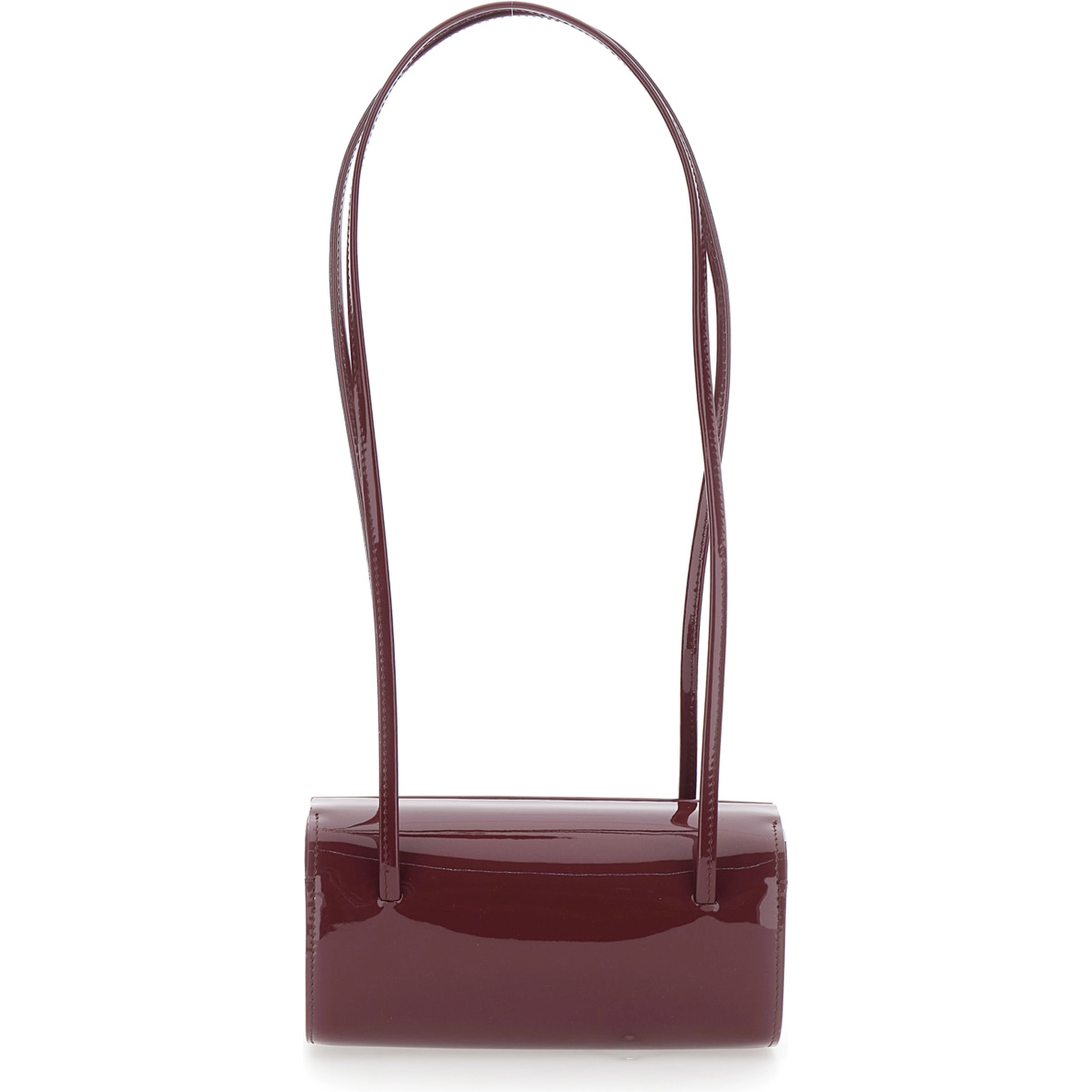 MIE BAG is a shoulder bag in leather with pockets and logos, bordeaux color, woman