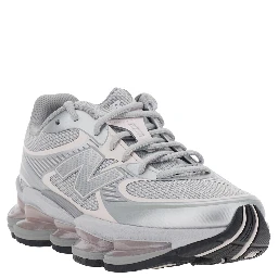2000 Pink Low Top Sneakers with Logo Patch on the Side in Leather and Fabric Unisex