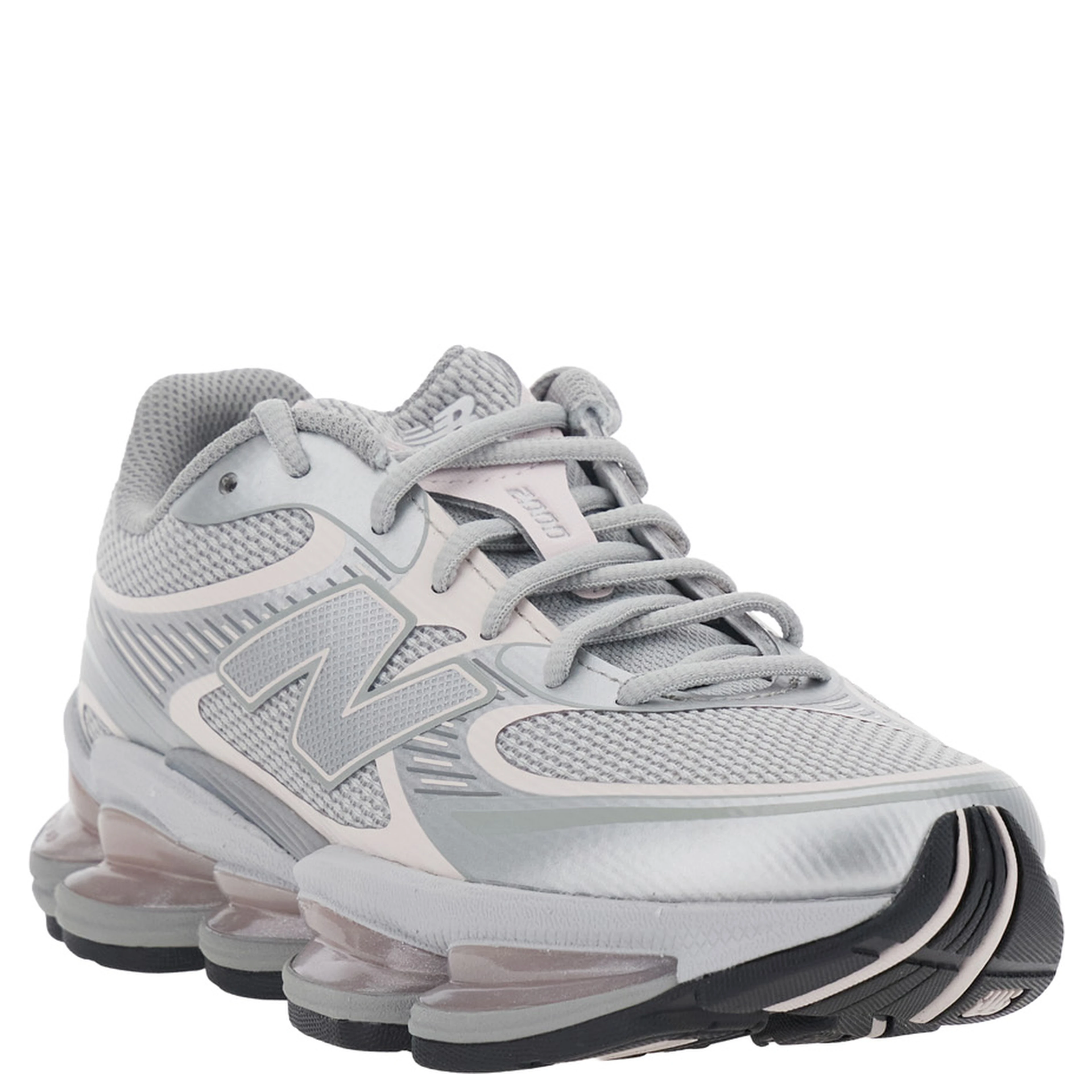 2000 Pink Low Top Sneakers with Logo Patch on the Side in Leather and Fabric Unisex