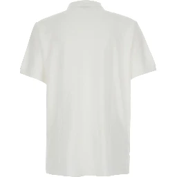 Classic Fit White polo shirt with classic collar and Pony embroidery on the front in cotton for men