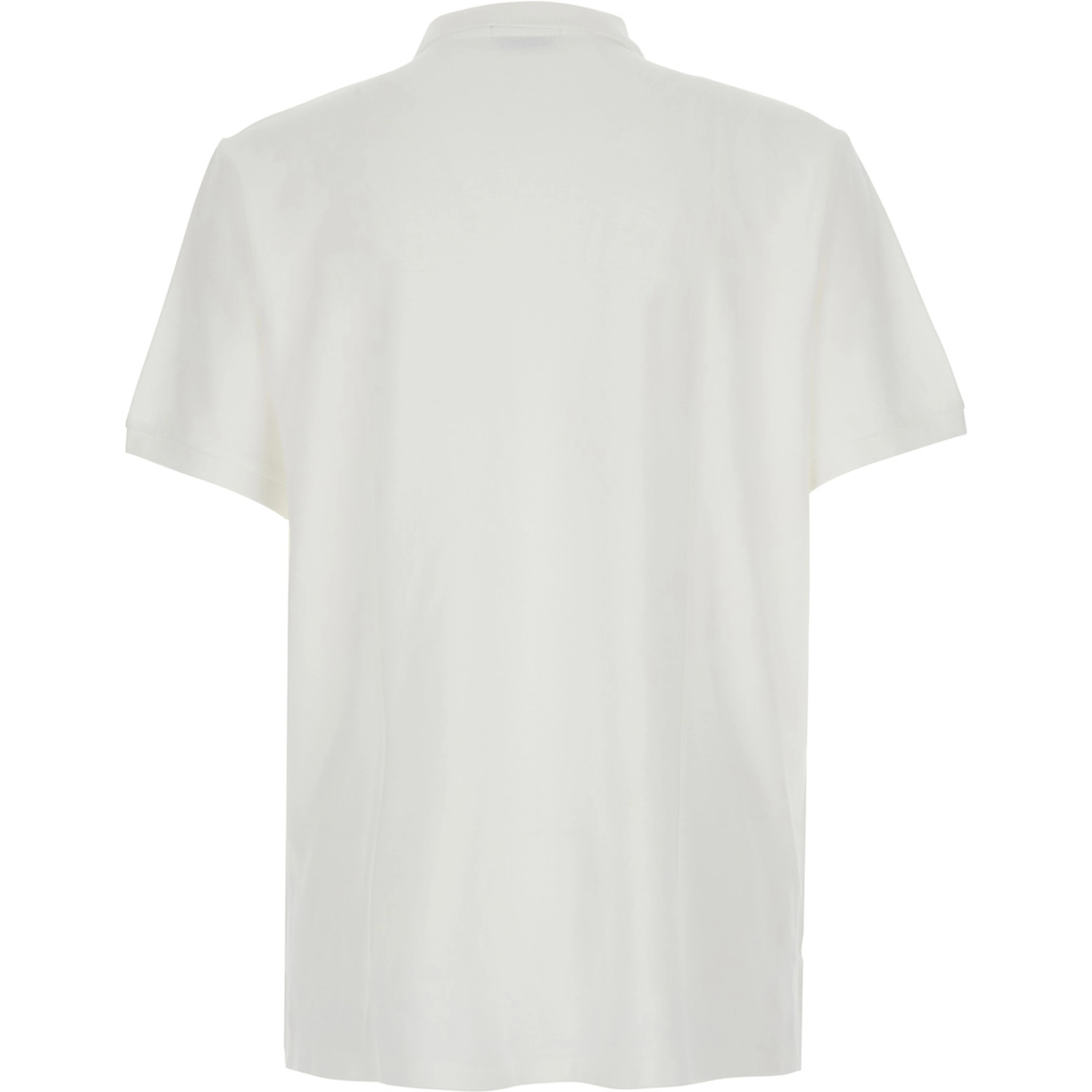 Classic Fit White polo shirt with classic collar and Pony embroidery on the front in cotton for men