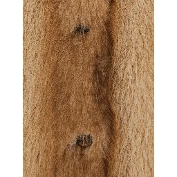 Beige Fur Gilet with Round Collar and Button Closure in Eco-Fur for Women