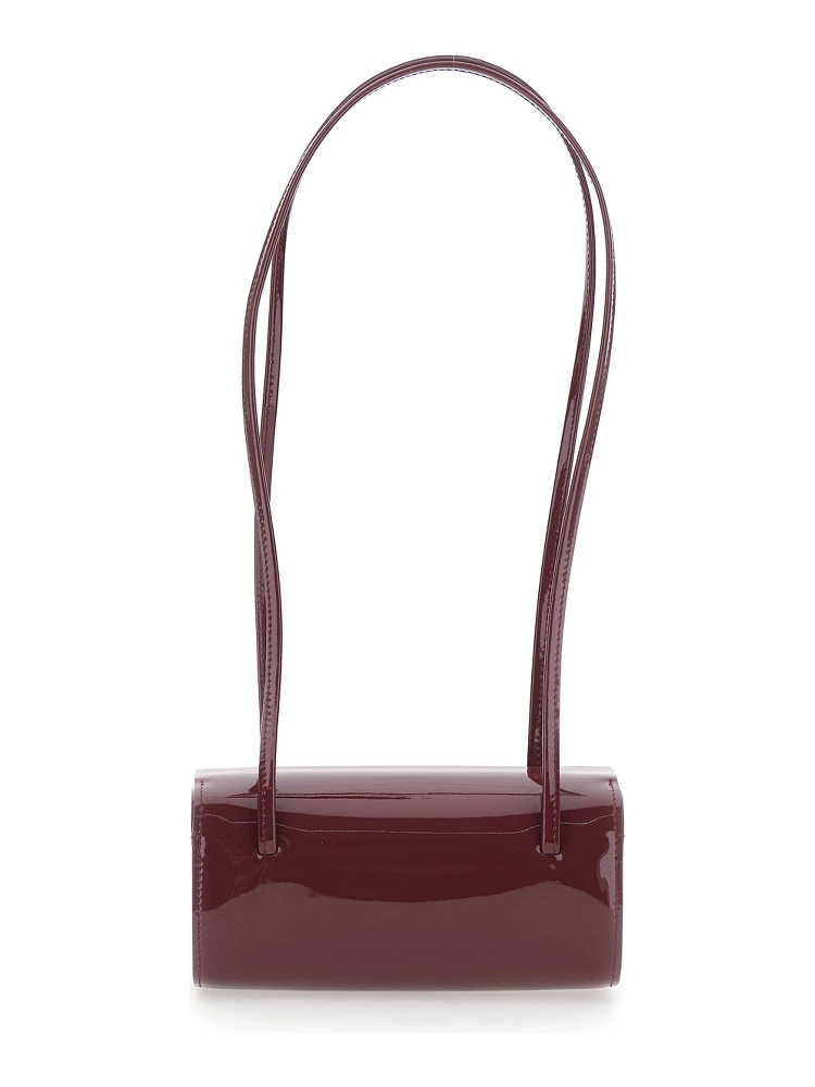 MIE BAG is a shoulder bag in leather with pockets and logos, bordeaux color, woman alternative