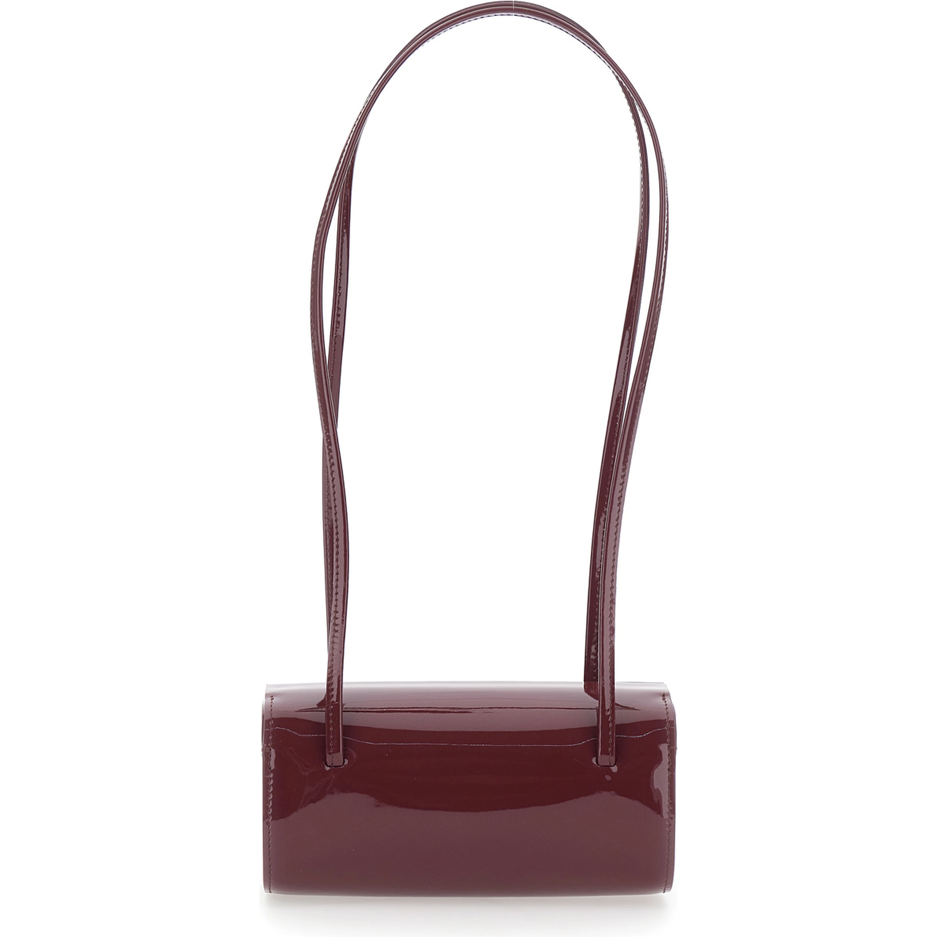 MIE BAG is a shoulder bag in leather with pockets and logos, bordeaux color, woman