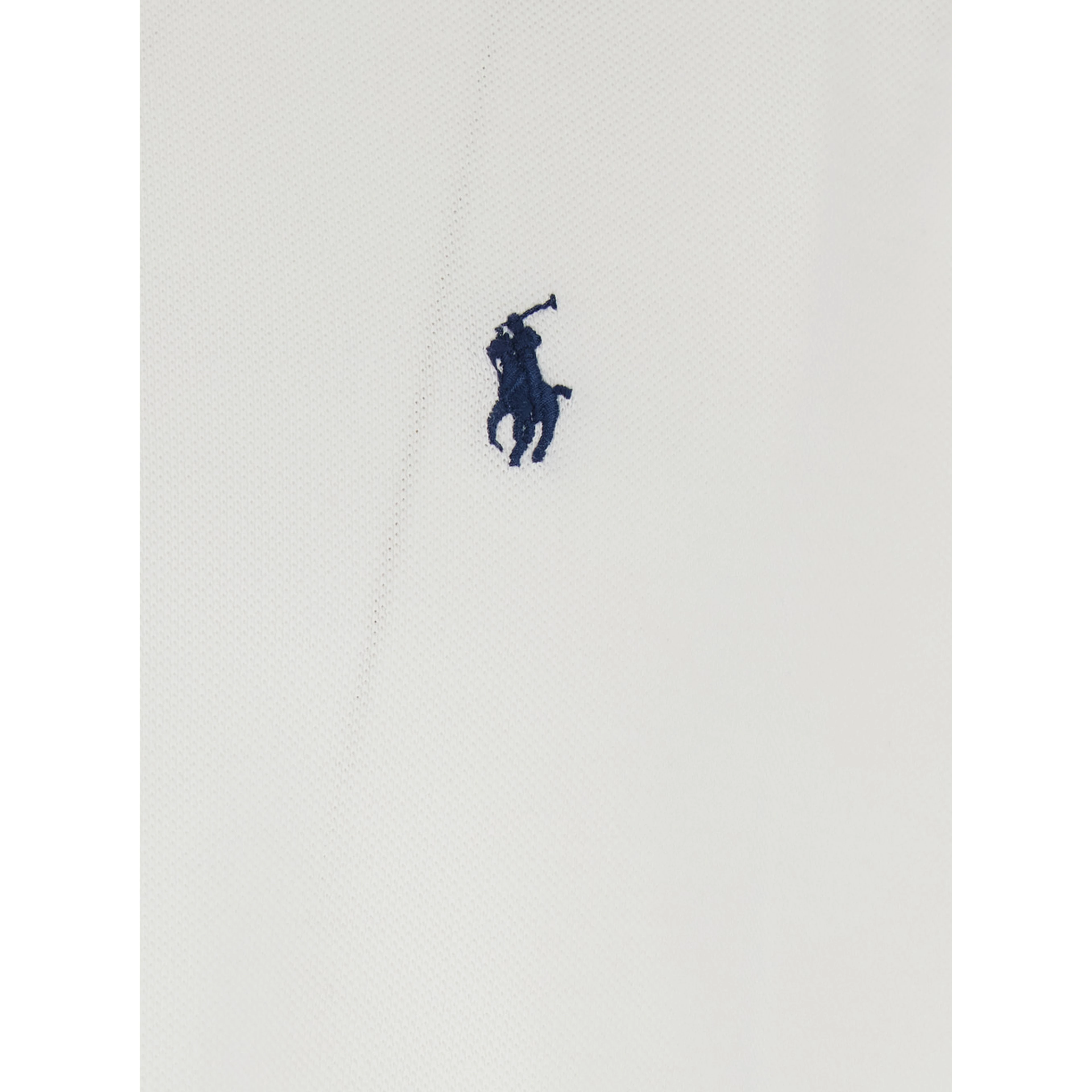 Classic Fit White polo shirt with classic collar and Pony embroidery on the front in cotton for men