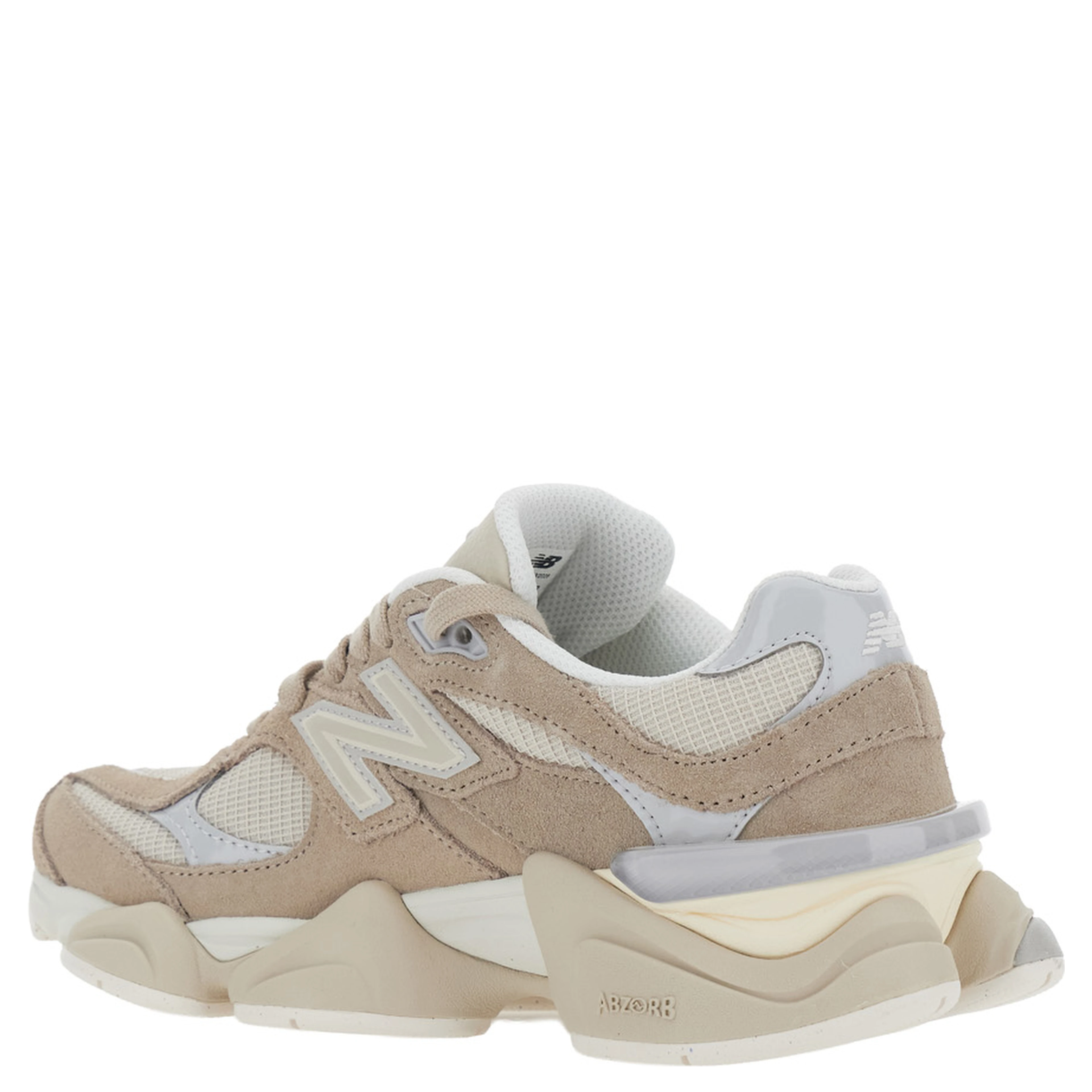 Sneakers 9060 with rubber sole and embroidered logo beige unisex