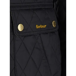 Black Jacket with collar and logo lettering on the front in tech fabric for women