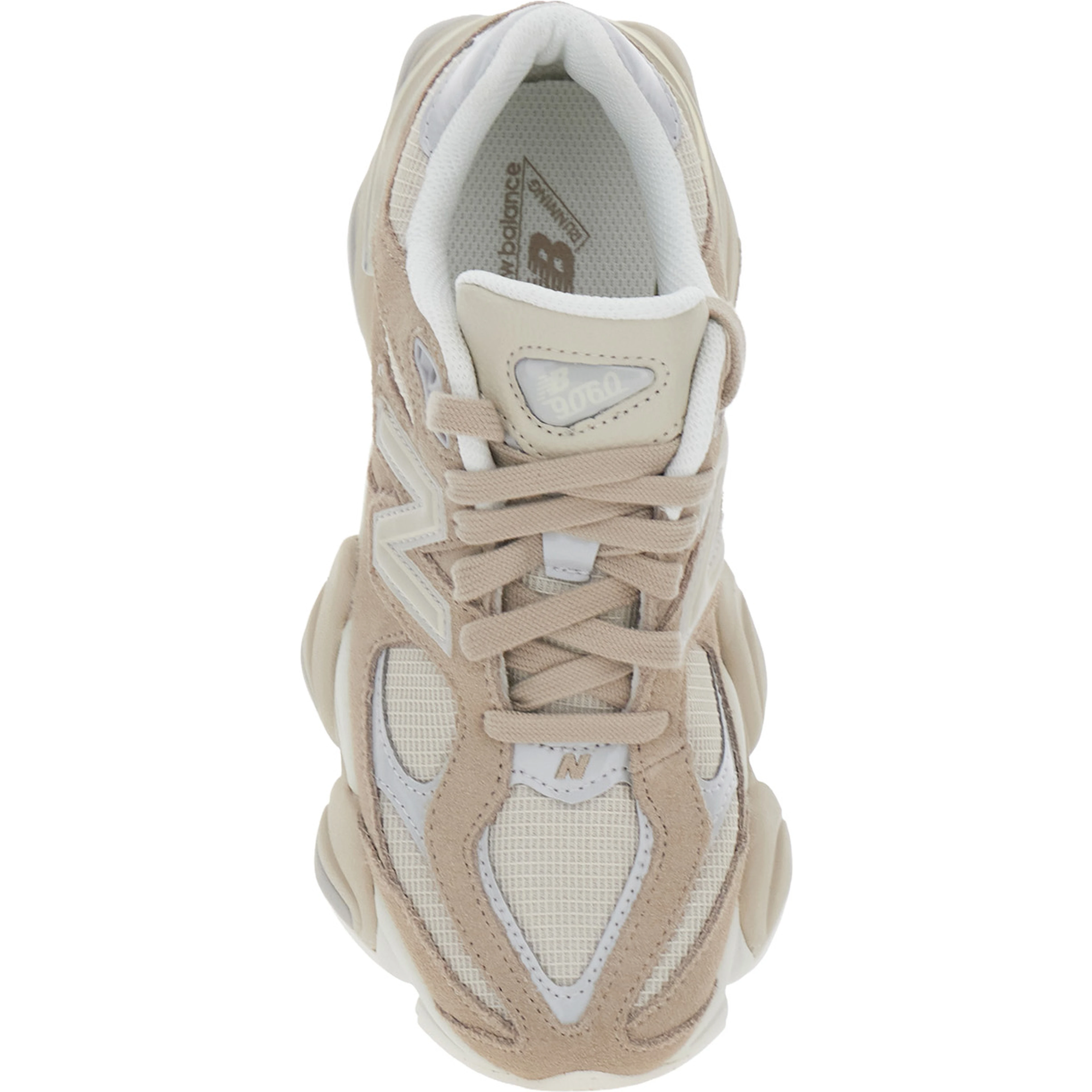 Sneakers 9060 with rubber sole and embroidered logo beige unisex