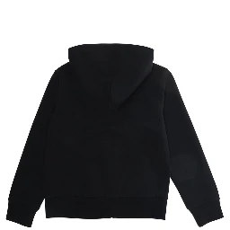 Black Hooded Sweatshirt with Pony Embroidery on the Front in Cotton Boy