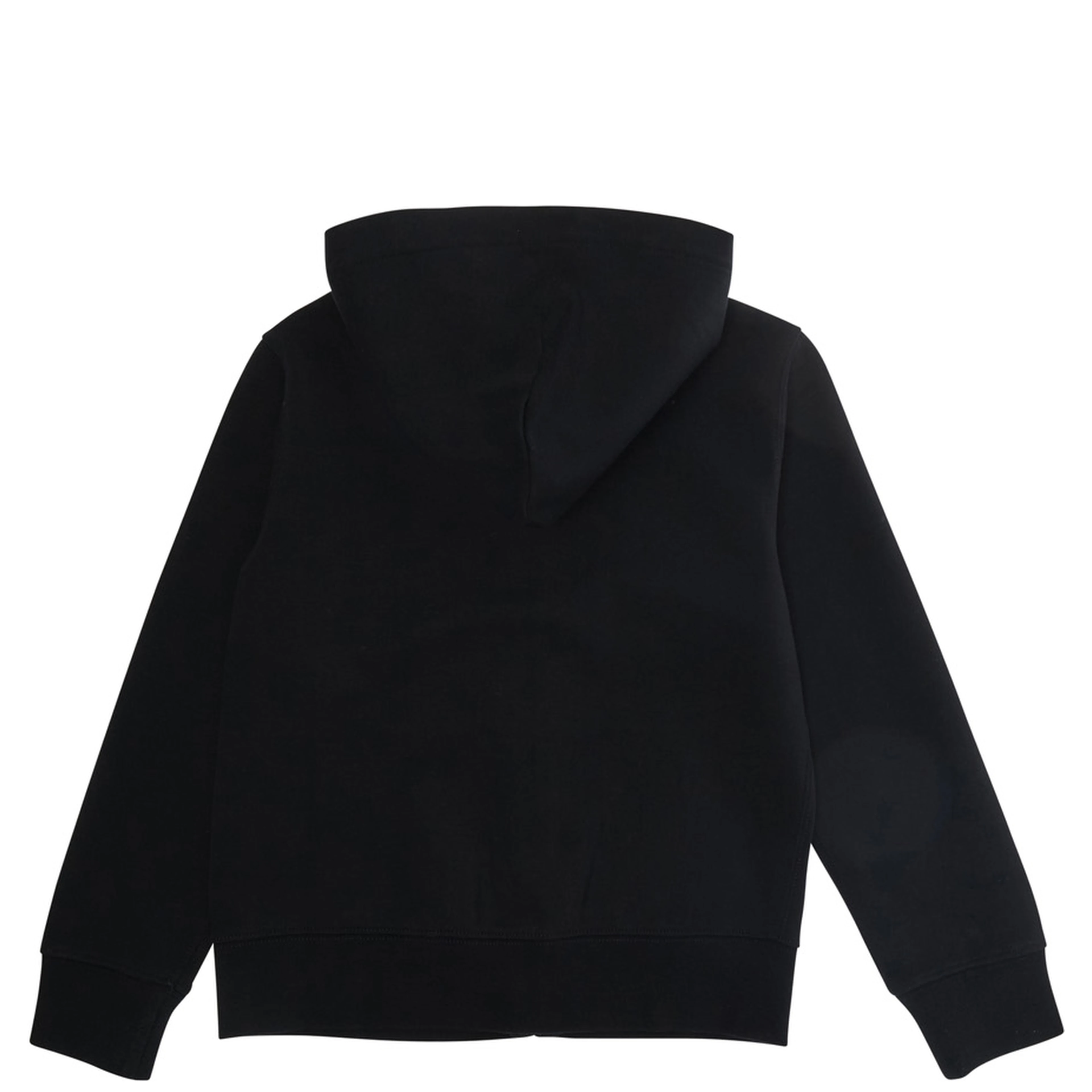 Black Hooded Sweatshirt with Pony Embroidery on the Front in Cotton Boy